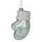 Mint Green Baby's 1st Christmas Mitten Glass Ornament